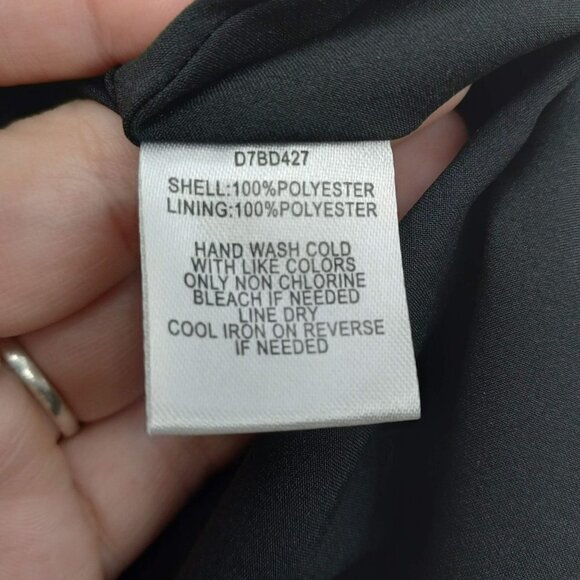 Devlin Kara Floral Embroidered Mini Dress Black Multi Cold Shoulder Boho M - Picture 8 of 10